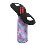 Floral Sparkle Print Single Neoprene Wine Tote