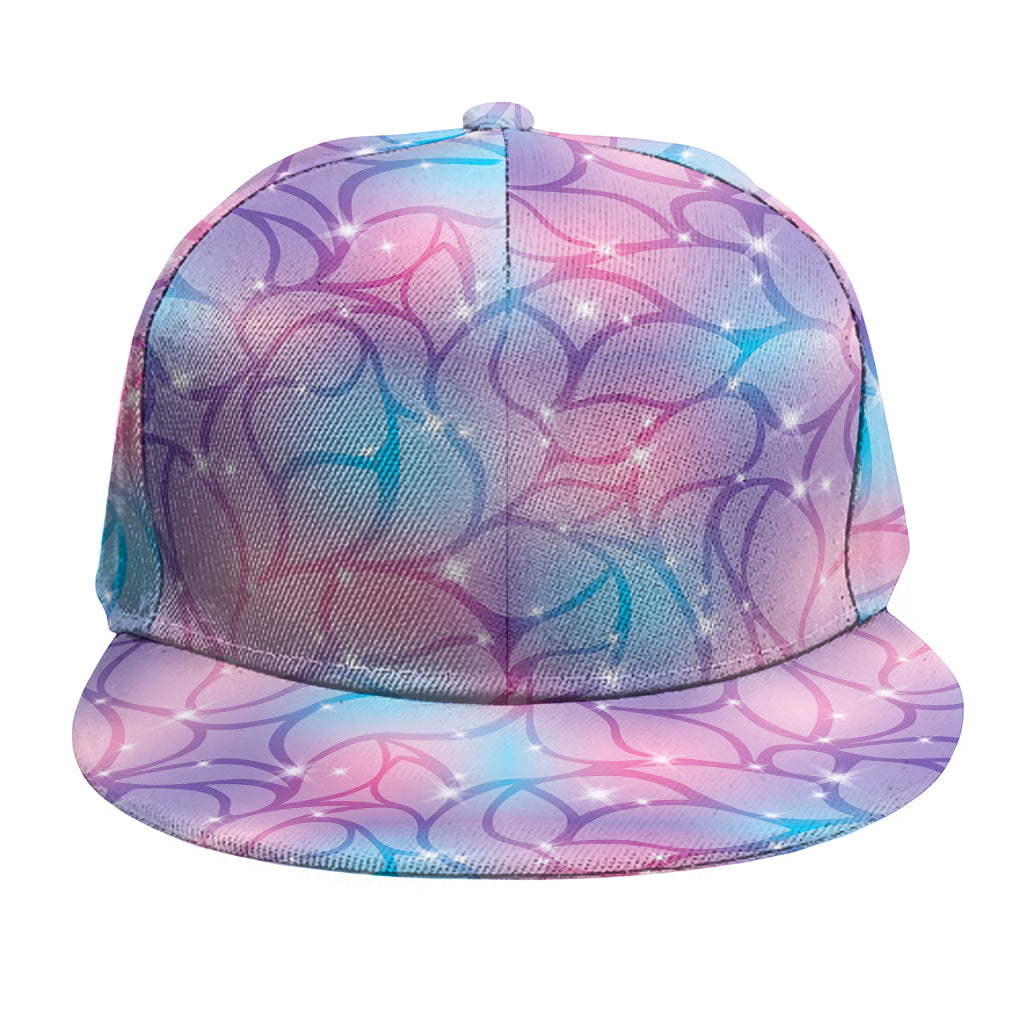 Floral Sparkle Print Snapback Cap