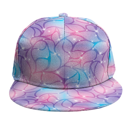 Floral Sparkle Print Snapback Cap