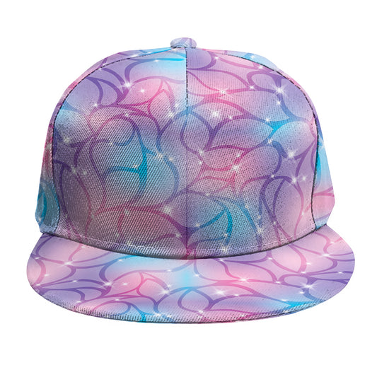 Floral Sparkle Print Snapback Cap