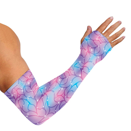 Floral Sparkle Print Sun Protection Arm Sleeves