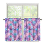 Floral Sparkle Print Tier Curtains