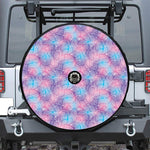 Floral Sparkle Print Tire Cover With Camera Hole