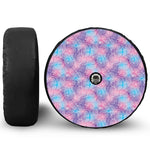 Floral Sparkle Print Tire Cover With Camera Hole