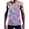 Floral Sparkle Print Men's Workout Tank Top