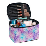 Floral Sparkle Print Travel Makeup Bag
