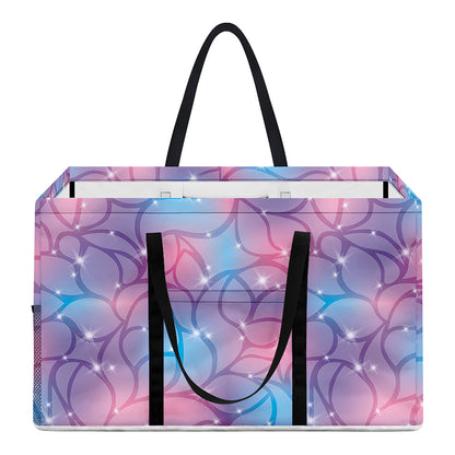 Floral Sparkle Print Utility Tote Bag
