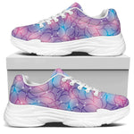 Floral Sparkle Print White Chunky Shoes