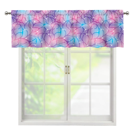 Floral Sparkle Print Window Valance