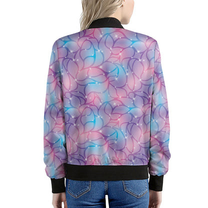 Floral Sparkle Print Women's Bomber Jacket