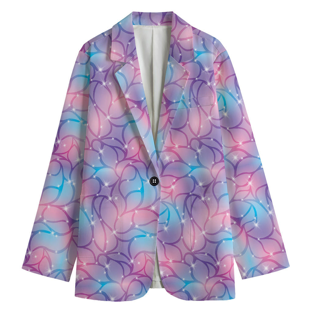Floral Sparkle Print Women's Cotton Blazer