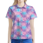 Floral Sparkle Print Women's Polo Shirt