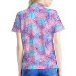 Floral Sparkle Print Women's Polo Shirt