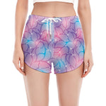 Floral Sparkle Print Women's Split Running Shorts
