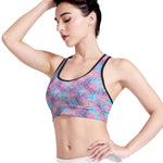 Floral Sparkle Print Women's Sports Bra
