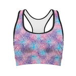 Floral Sparkle Print Women's Sports Bra