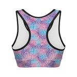 Floral Sparkle Print Women's Sports Bra