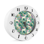 Floral Unicorn Pattern Print Alarm Clock