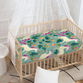 Floral Unicorn Pattern Print Baby Crib Sheet