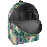 Floral Unicorn Pattern Print Backpack