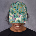 Floral Unicorn Pattern Print Baseball Cap