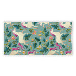 Floral Unicorn Pattern Print Beach Towel