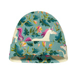 Floral Unicorn Pattern Print Beanie