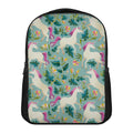 Floral Unicorn Pattern Print Casual Backpack
