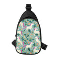 Floral Unicorn Pattern Print Sling Bag