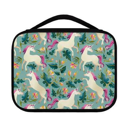 Floral Unicorn Pattern Print Classic Bible Case