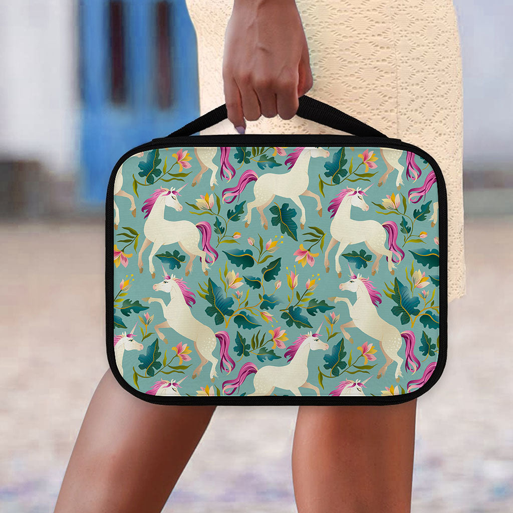 Floral Unicorn Pattern Print Classic Bible Case