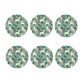 Floral Unicorn Pattern Print Coaster Set
