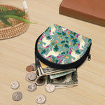 Floral Unicorn Pattern Print Coin Purse