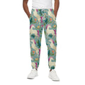 Floral Unicorn Pattern Print Cotton Sweatpants