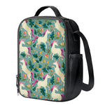 Floral Unicorn Pattern Print Crossbody Lunch Bag