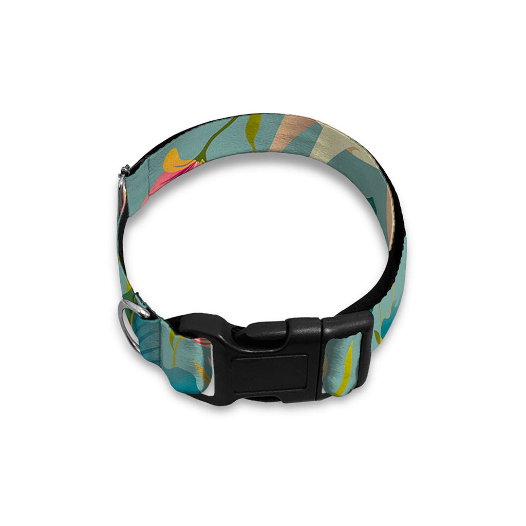 Floral Unicorn Pattern Print Dog Collar