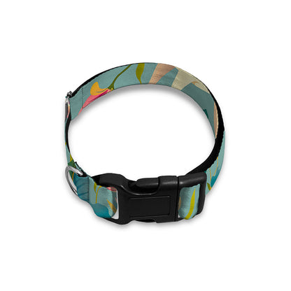 Floral Unicorn Pattern Print Dog Collar