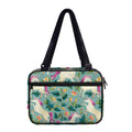 Floral Unicorn Pattern Print Double Strap Bible Bag