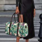 Floral Unicorn Pattern Print Duffle Bag