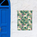 Floral Unicorn Pattern Print Garden Flag