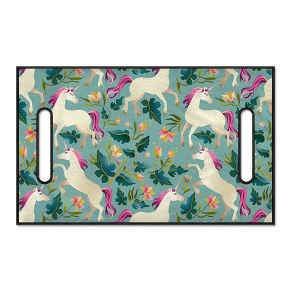 Floral Unicorn Pattern Print Golf Cart Seat Cover