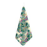 Floral Unicorn Pattern Print Hand Towel