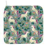 Floral Unicorn Pattern Print Hand Towel
