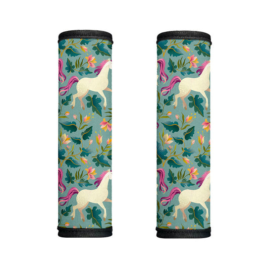 Floral Unicorn Pattern Print Handle Covers