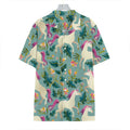 Floral Unicorn Pattern Print Hawaiian Shirt