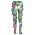 Floral Unicorn Pattern Print High-Waisted Pocket Leggings