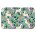 Floral Unicorn Pattern Print Indoor Door Mat