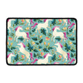 Floral Unicorn Pattern Print Kitchen Mat