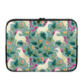 Floral Unicorn Pattern Print Laptop Sleeve