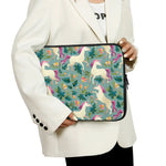 Floral Unicorn Pattern Print Laptop Sleeve
